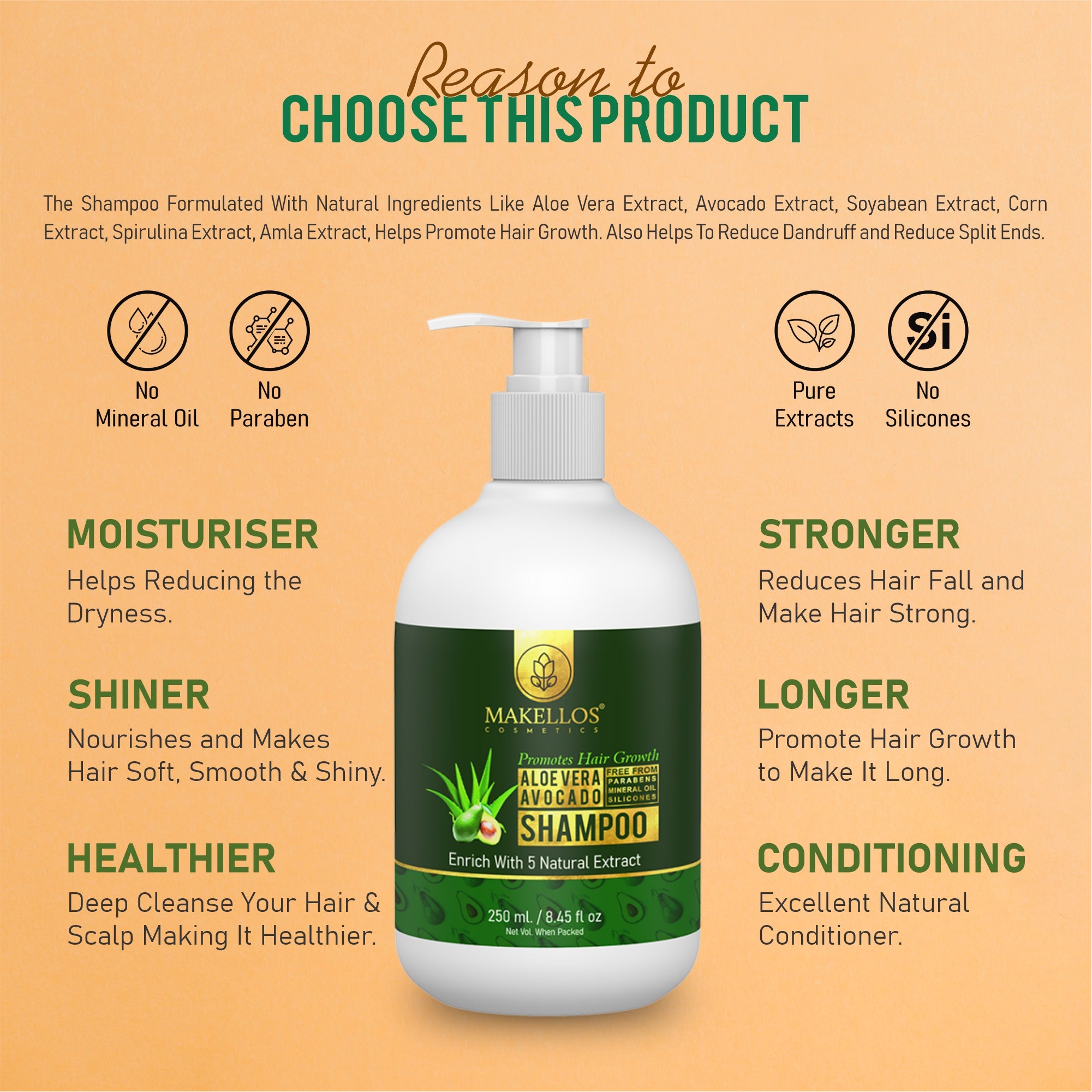 Radiant Aloe Vera and Avocado Shampoo