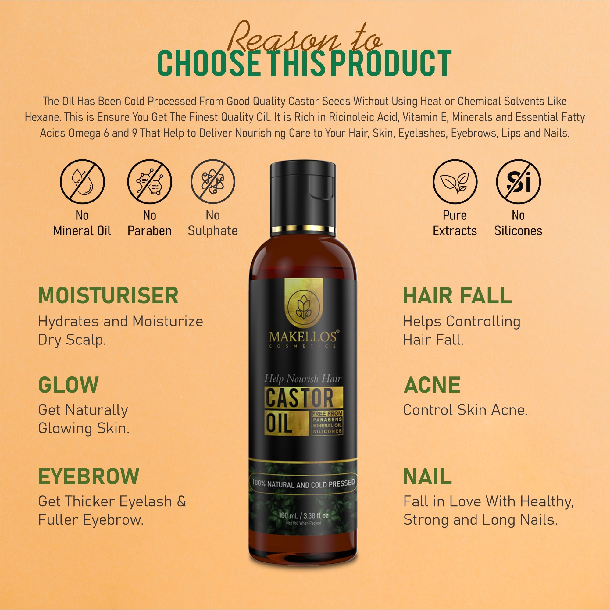 Natural Cold Pressed Castor Oil