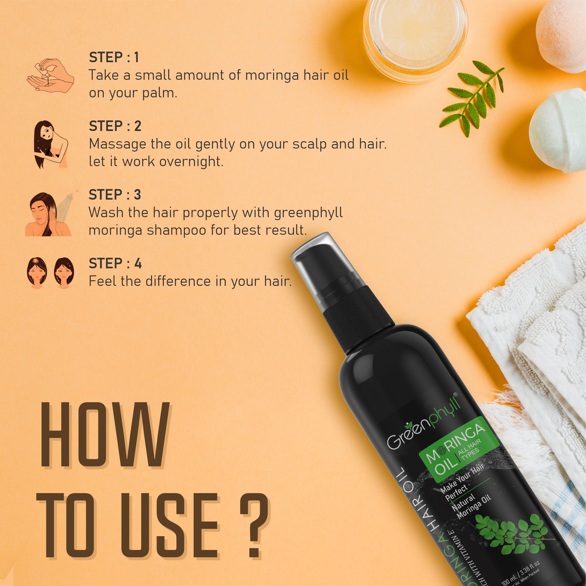 Restrengthening and Energizing Moringa Hair Oil