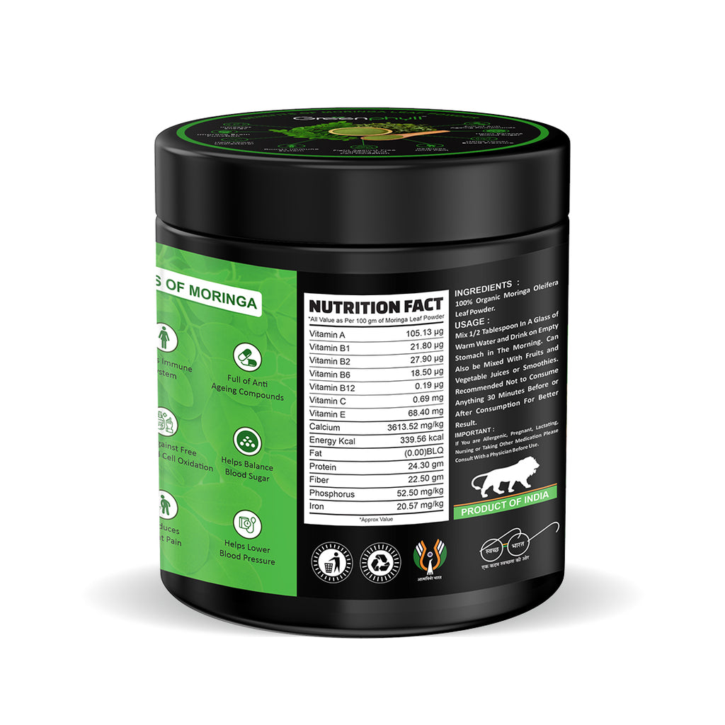 100% Organic Moringa Oleifera Leaf Powder