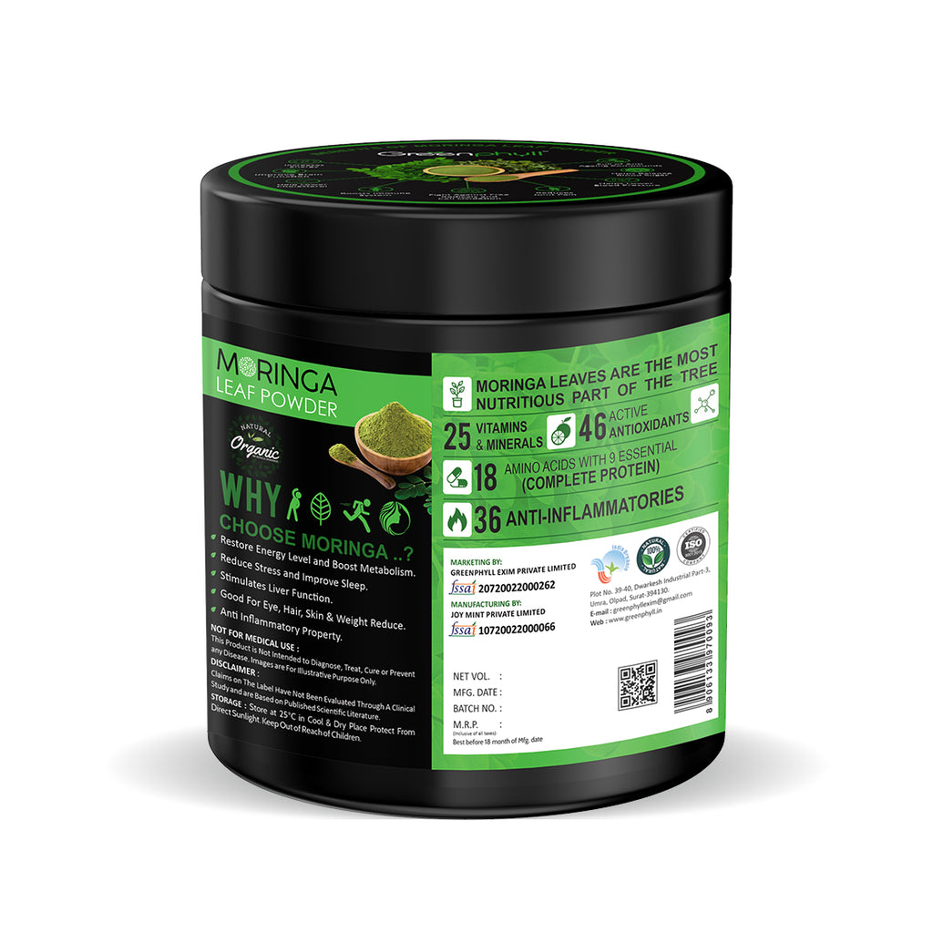 100% Organic Moringa Oleifera Leaf Powder