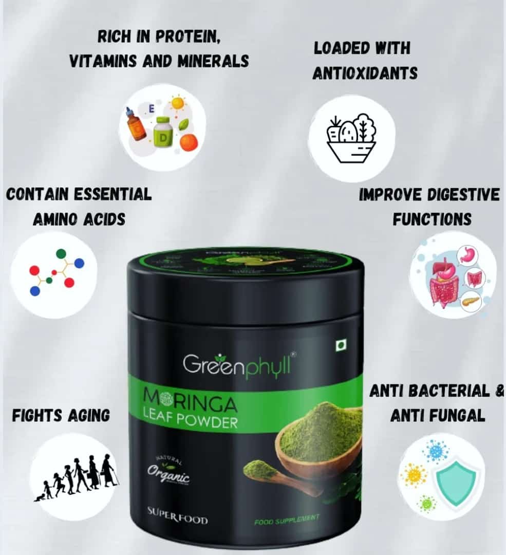 100% Organic Moringa Oleifera Leaf Powder